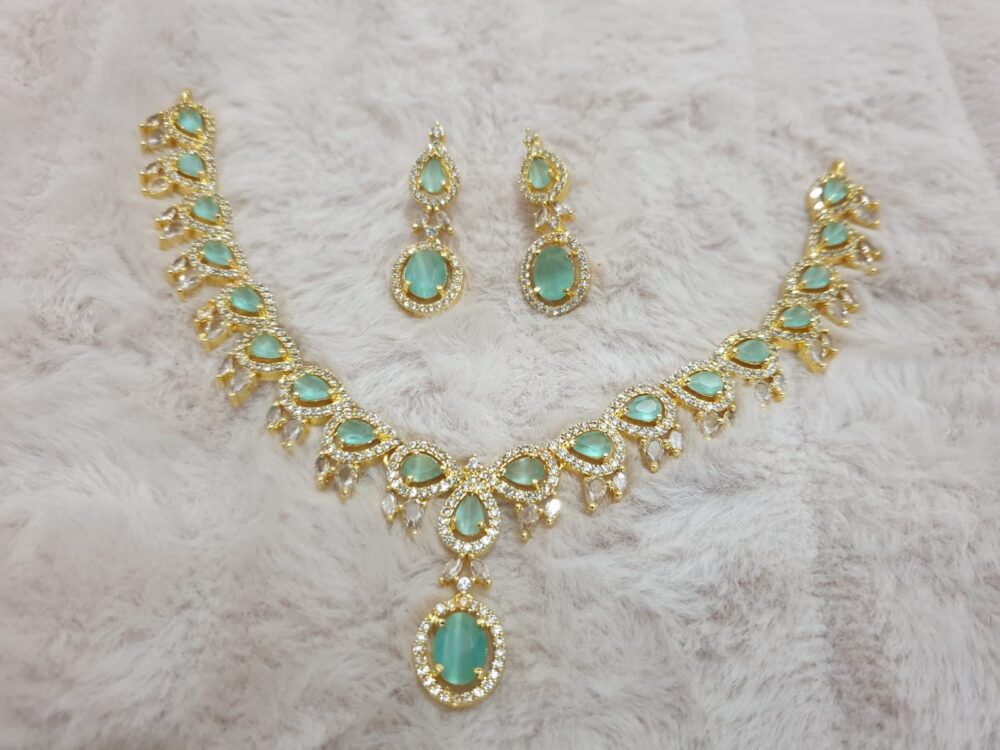 Elegant Gemstone Necklace & Earring Set – Royal Collection - Image 5
