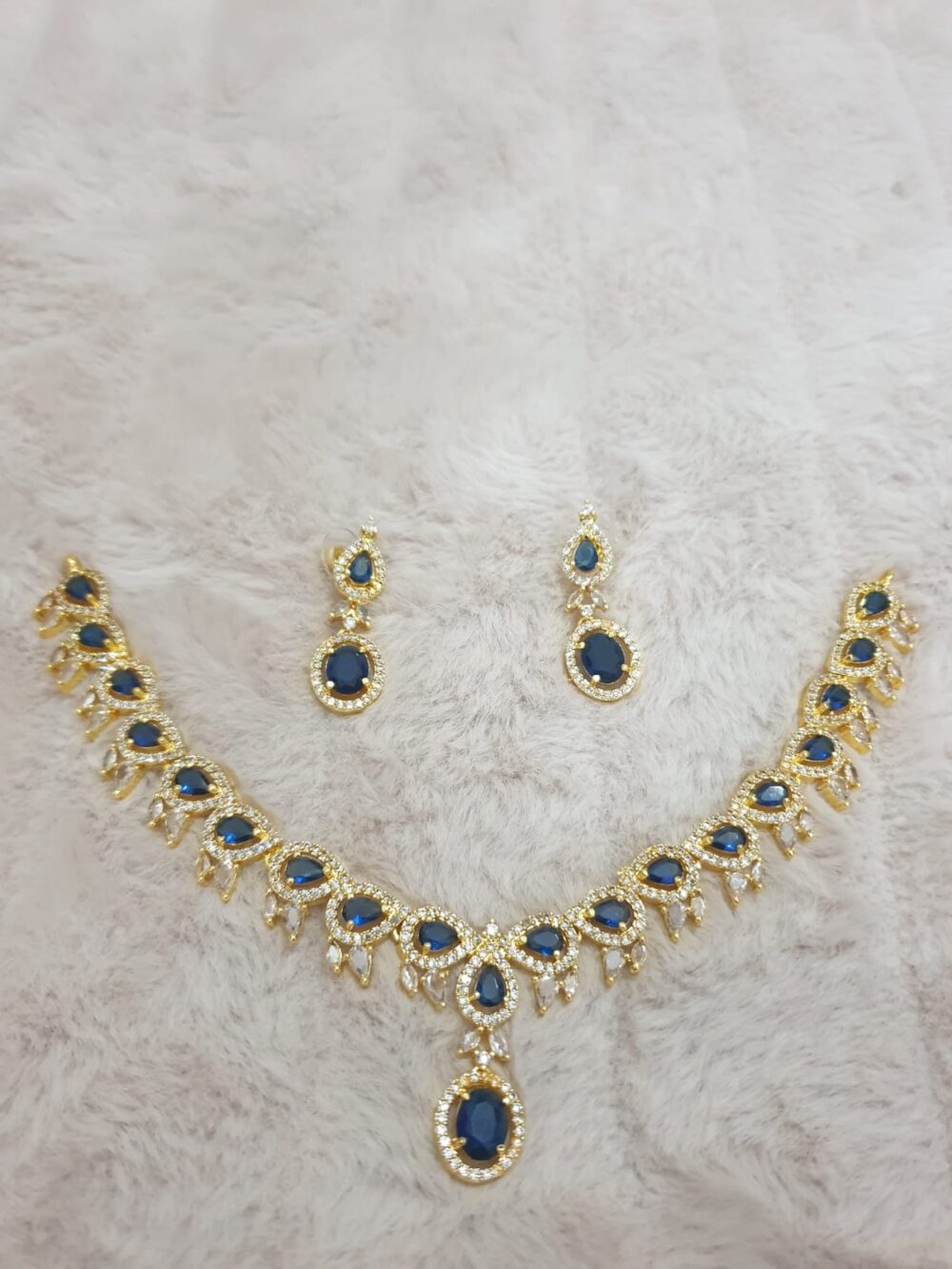 Elegant Gemstone Necklace & Earring Set – Royal Collection - Image 2