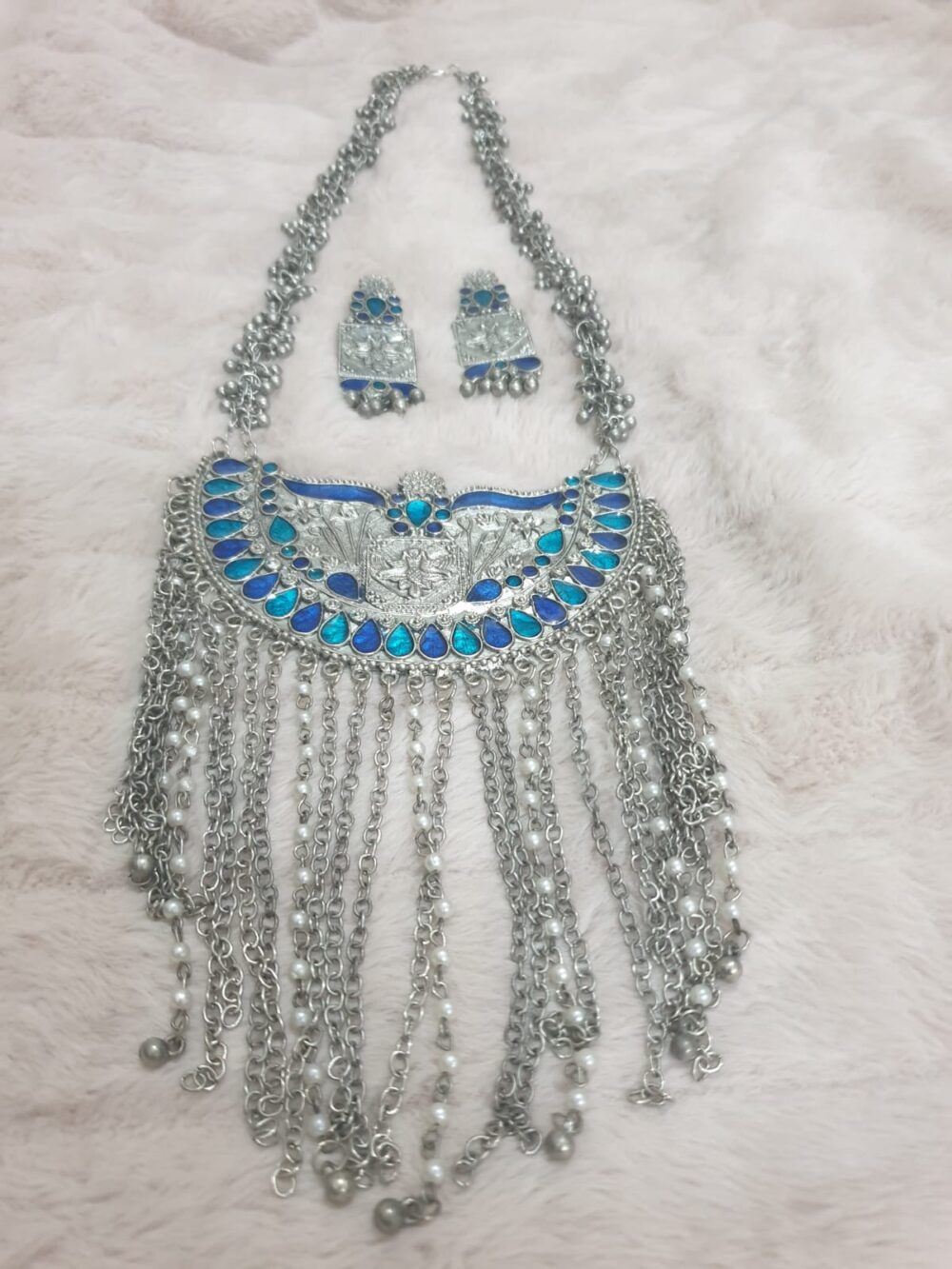 Statement Blue Royal Necklace Set