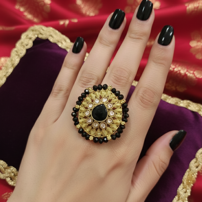 Vintage-Inspired Statement Cocktail Ring