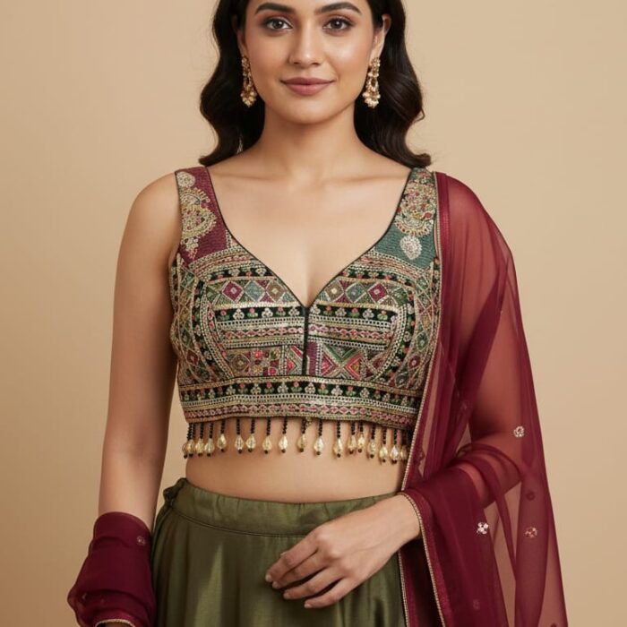 Multicolor Embroidered Ethnic Blouse